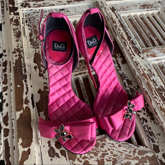 D&G Shoes - Dolce Gabbana D&G Satin Heels